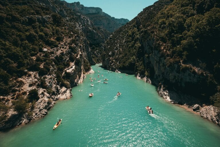 some kayaking in a river